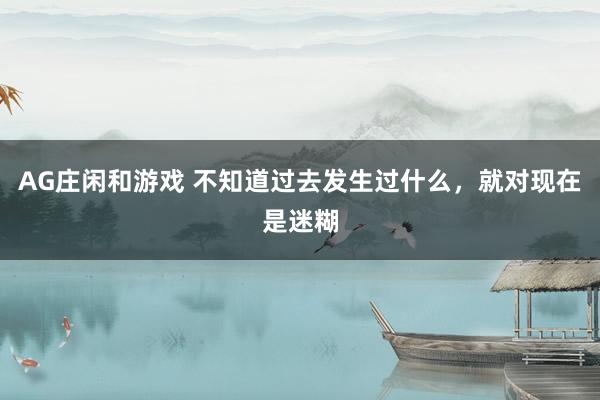 AG庄闲和游戏 不知道过去发生过什么，就对现在是迷糊