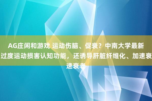 AG庄闲和游戏 运动伤脑、促衰？中南大学最新：过度运动损害认知功能，还诱导肝脏纤维化、加速衰老