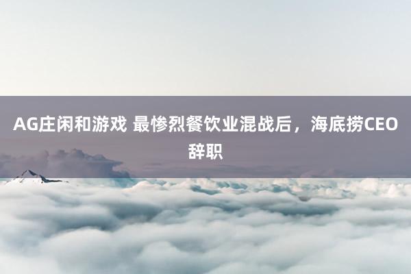 AG庄闲和游戏 最惨烈餐饮业混战后，海底捞CEO辞职