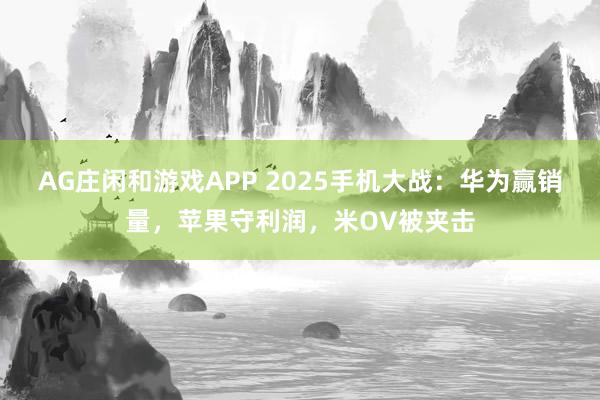 AG庄闲和游戏APP 2025手机大战：华为赢销量，苹果守利润，米OV被夹击