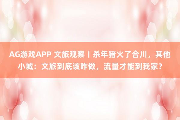 AG游戏APP 文旅观察丨杀年猪火了合川，其他小城：文旅到底该咋做，流量才能到我家？