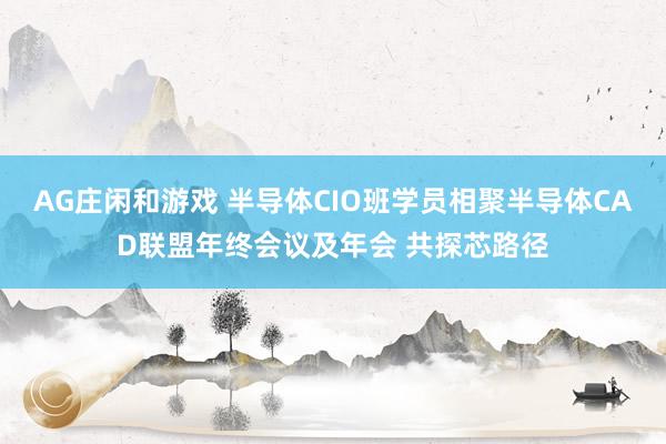 AG庄闲和游戏 半导体CIO班学员相聚半导体CAD联盟年终会议及年会 共探芯路径