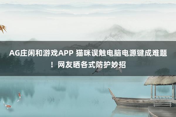AG庄闲和游戏APP 猫咪误触电脑电源键成难题！网友晒各式防护妙招